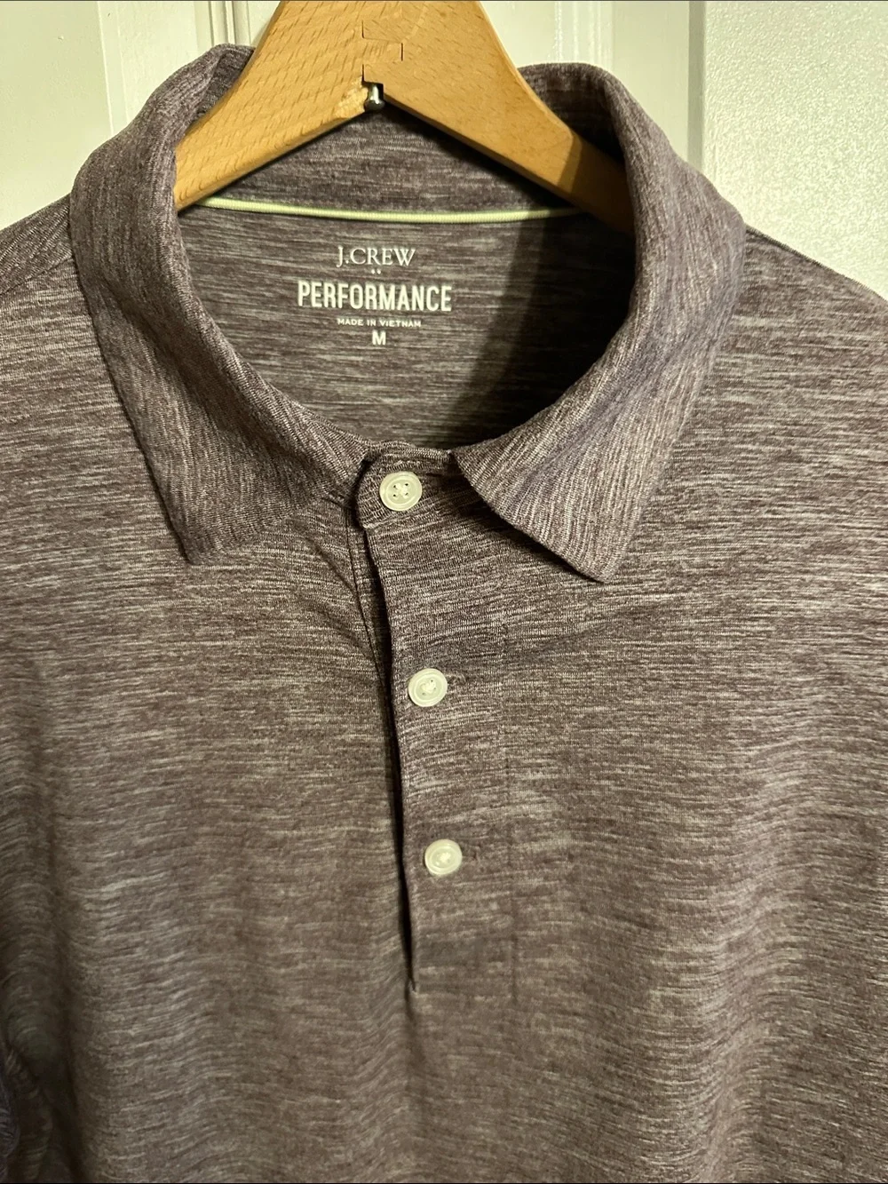 J. Crew Men's Heathered Plum Polo